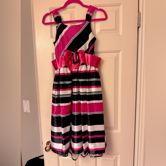 Bonnie Jean Other - Bonnie Jean pink striped bow barbiecore dress